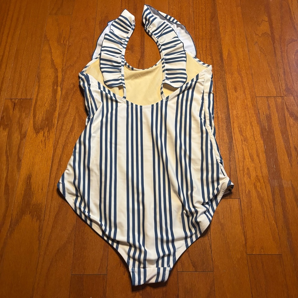 Pink Chicken ruffle Katniss one piece swimsuit size XL - Picture 3 of 4